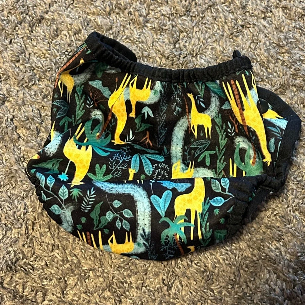 Thirsties Size One Cloth Diaper Cover Giraffe Jungle Print 6-18 lbs Made in USA